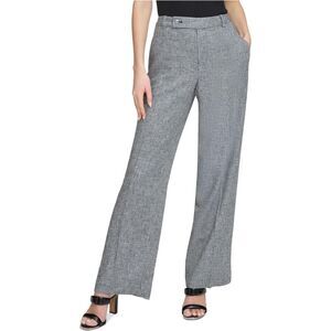 DKNY Womens Mini WIndowpane Straight Leg Casual Pants, NWT